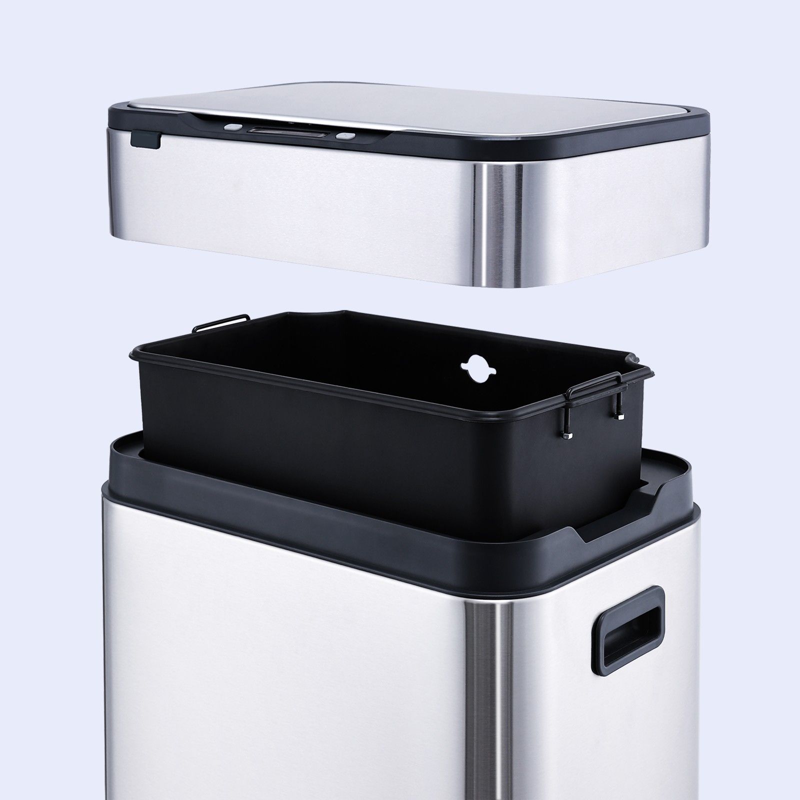 Stainless Sensor Can With Legs – Large - Elpheco Home