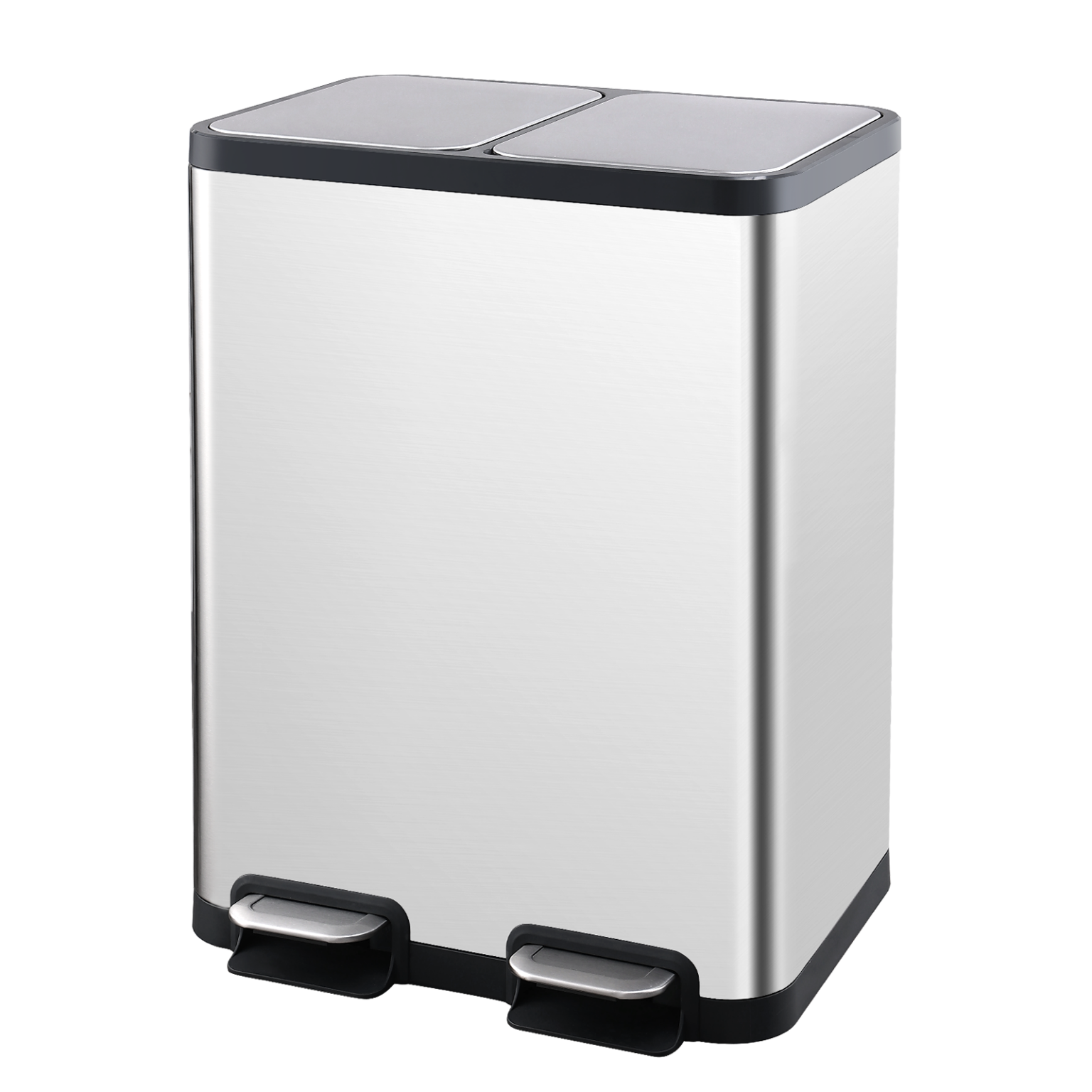 Stainless Dual Compartment Step Can Elpheco Home & Trash Cans