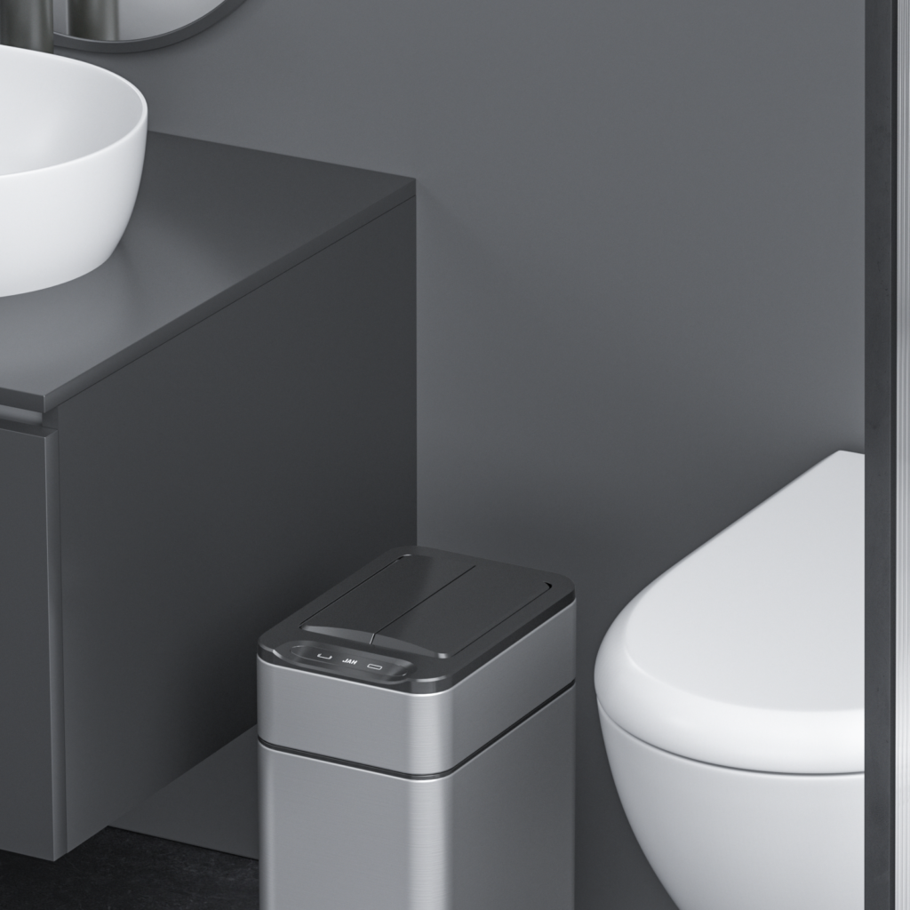 TwinLid Stainless Small Sensor Can – Elpheco Home & Trash Cans